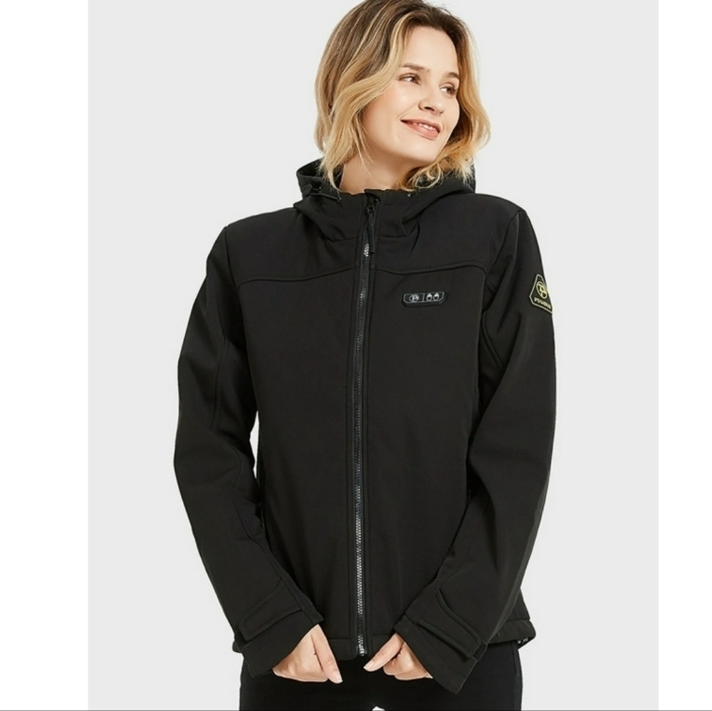Like New PTAHDUS Women's Heated Jacket Soft Shell with Hand Warmer, with battery